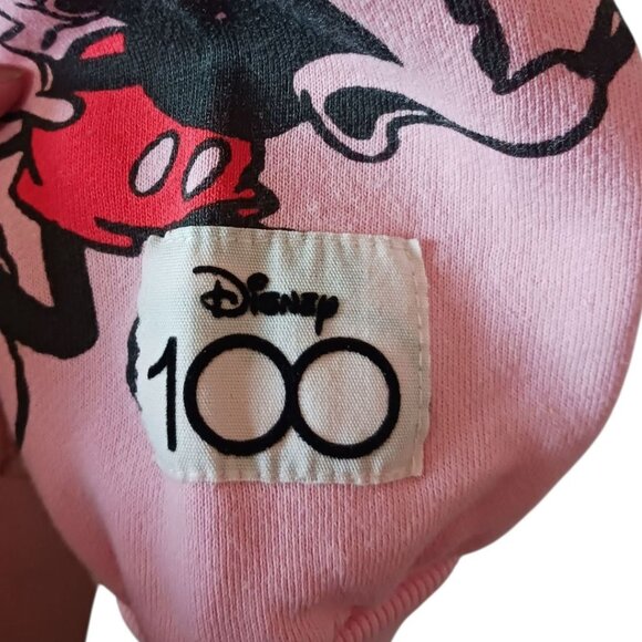 Disney 100 Pink Mickey Mouse Sweatshirt Pink/blk/redMedium - Picture 11 of 12